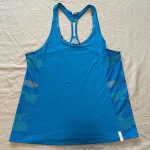 Under Armour, Women’s workout tank, size M, blue, blue camo